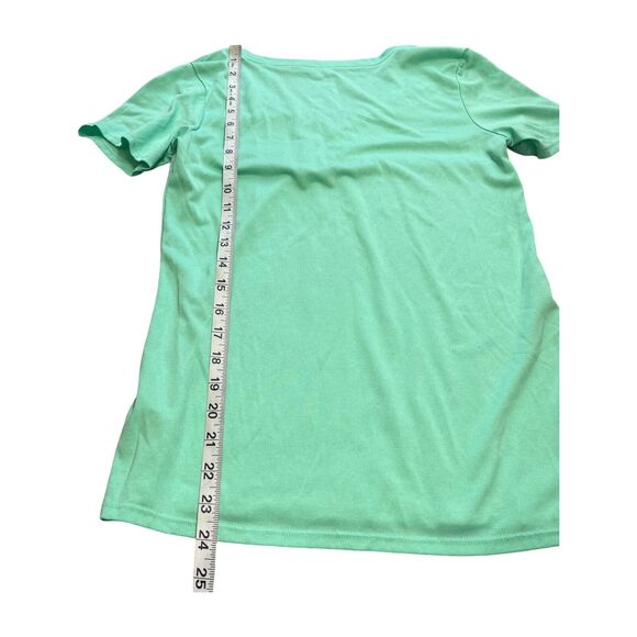 Nike Dri-Fit Top Womens Small Mint Athletic Cut V-Neck Short Sleeve Pullover Tee - Picture 4 of 6
